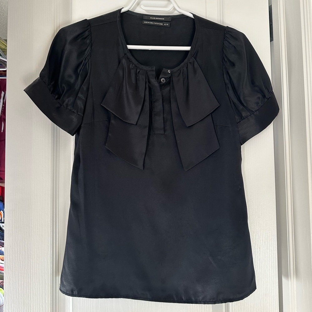 Club Monaco black blouse